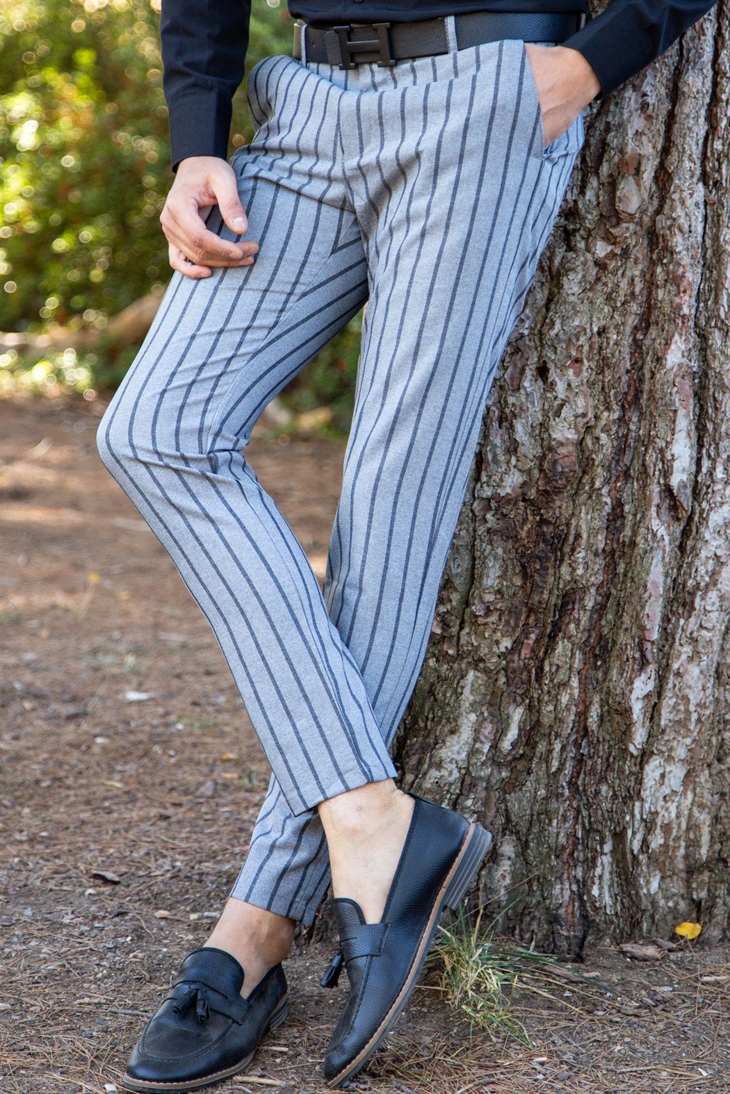 slim fit yan cep detayli gri uzeri koy 2 4923 3